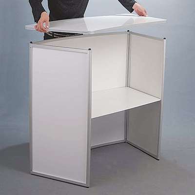 Curved Counter mässdisk med vit bordsskiva