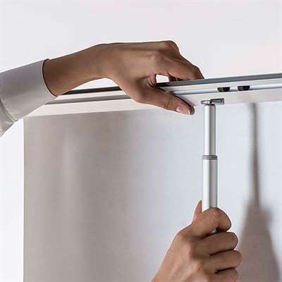 Flex Roll-up kassett, silver, enkelsidig, inkl. väska