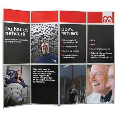 Expo Wall utställningsvägg, 4 sektioner, 292 x 239 cm