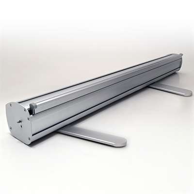 Euro Roll-up enkelsidig - 85x220 cm - silver - med banderoll och tryck
