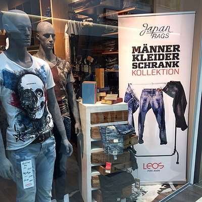 Euro Roll-up enkelsidig - 85x220 cm - silver - med banderoll och tryck