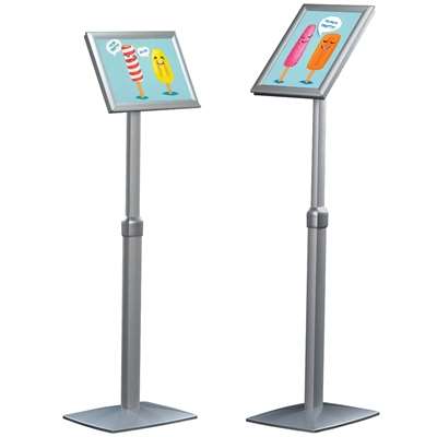 Flex Info stativ justerbart silver