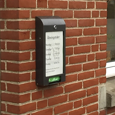 Hundväska dispenser, grå, med A4 informationsblad