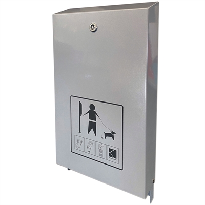 Eco Dispenser för Dogbags, silver, för hundväskor, med tryckt info