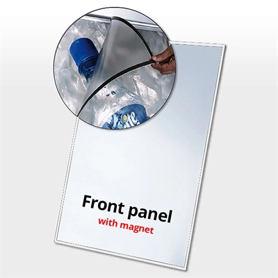 APET frontplade med magnet A1 (62,1 x 86,8 cm) med hvid, trykt kant. Passer til flg. gadeskilte: art. 3315, 3315SI og 3335