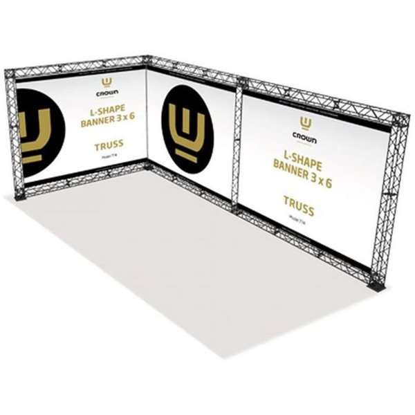 Crown Truss 15 L-form 3 x 6 m - svart