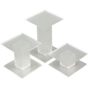 Presentationspodium - 3 Stk. - Matt Transparent