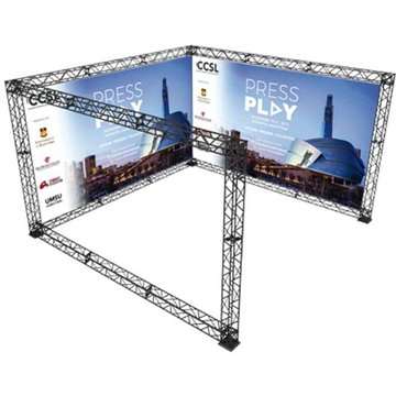 Crown Truss 15 U-form 4 x 4 m - svart