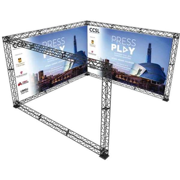 Crown Truss 15 U-form 4 x 4 m - svart