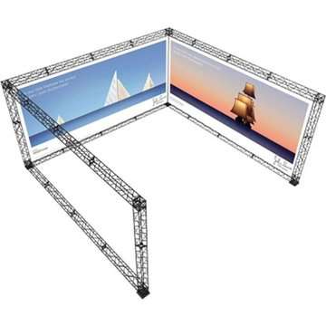 Crown Truss 15 U-form 5 x 5 m - svart