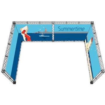 Crown Truss 15 U-form 4 x 6 m - svart