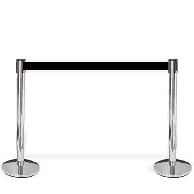 Silver Barrier stolpe - 1 Stativ med 3 meter svart band