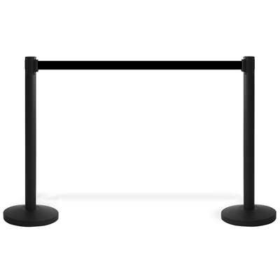 Svart Barriärstolpe - 1 Stativ med 3 meter svart tejp