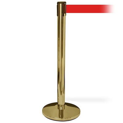 Crowd Barrier, Guld med 3 meter rött bälte
