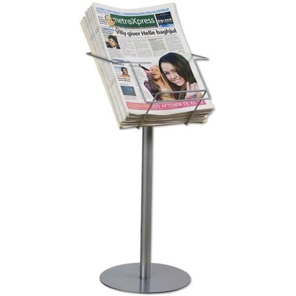 Tidningsställ  i ståltråd - Tabloid - 28,5x40 cm - silver