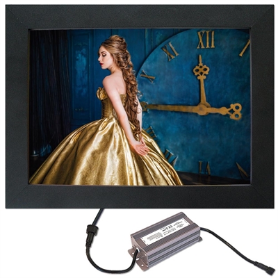 Crown LED Out box - Enkelsidig - Svart