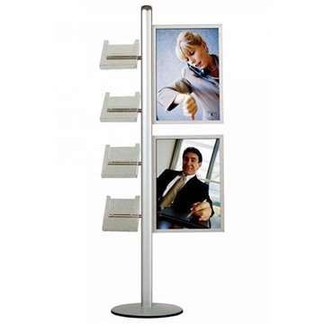 Multi Stander 18 - Enkelsidig, 2x Slide-in + 4xA4 hyllor