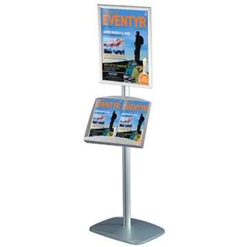Mini Multi stativ 5 - Enkelsidig snäppramar + A3 Stålhylla