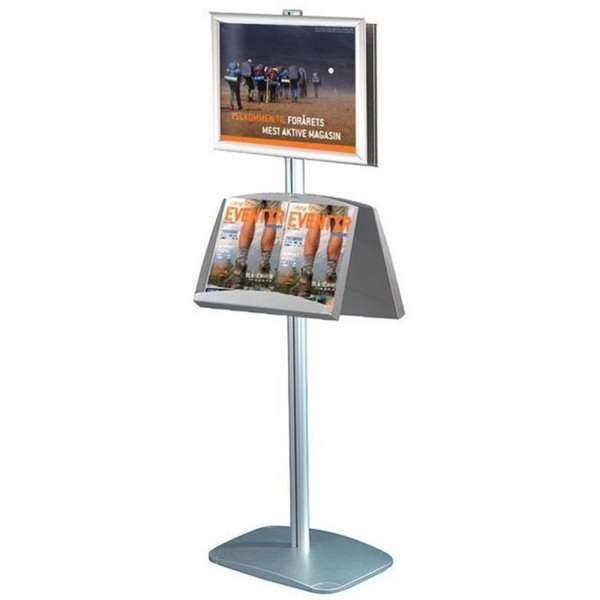 Mini Multi Stand - Dubbelsidig snäppram + A3 stålhylla